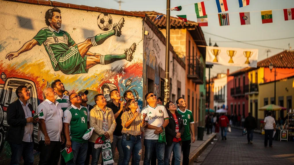 Celebrating football culture in Mexico City.