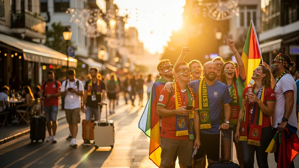 Celebrating the influx of travelers during the World Cup.