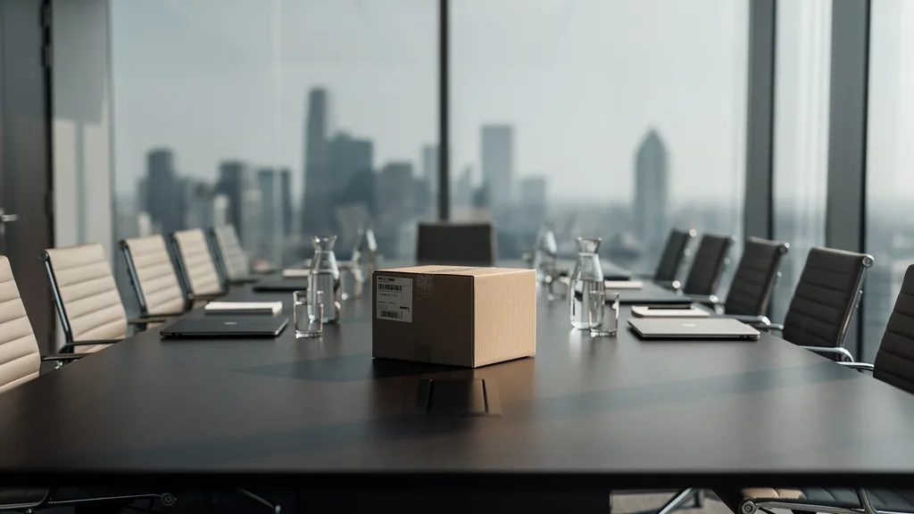 An empty boardroom reflecting changes in Trivago's leadership structure.